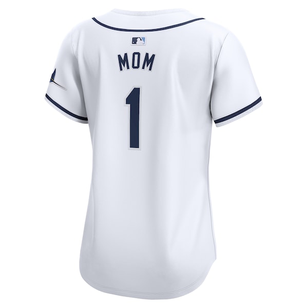 Tampa Bay Rays Nike Women's #1 Mom Home Limited Jersey - White - Image 3
