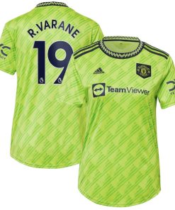 Raphael Varane Manchester United adidas Women's 2022/23 Third Replica Player Jersey - Neon Green