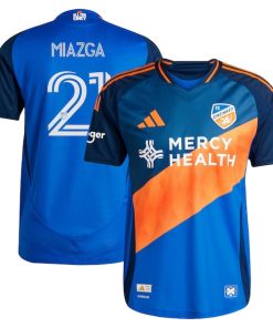 Matt Miazga FC Cincinnati adidas 2025 Orange and Blue Legacy Kit Authentic Player Jersey - Blue