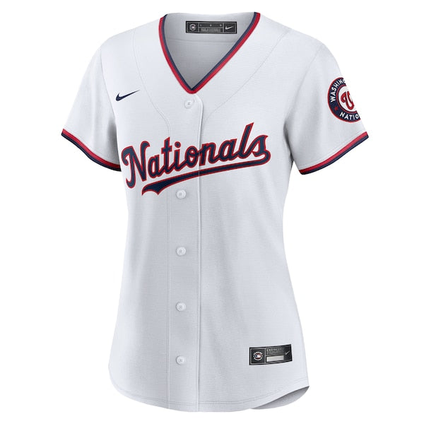 Washington Nationals Nike Women's Replica Custom Jersey - White - Image 2