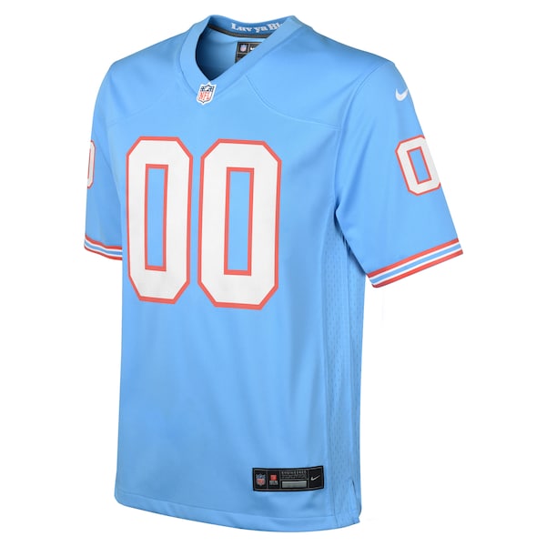 Tennessee Titans Nike Youth Oilers Throwback Custom Game Jersey - Light Blue - Image 2
