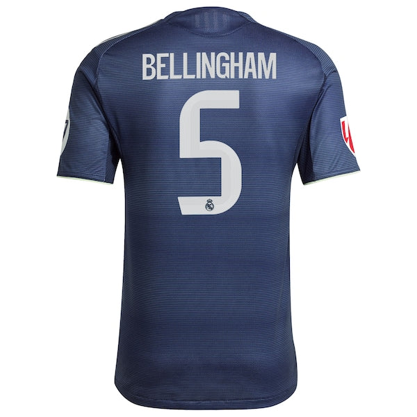 Jude Bellingham Los Merengues adidas 2025/26 Away Authentic Player Jersey - Blue - Image 3