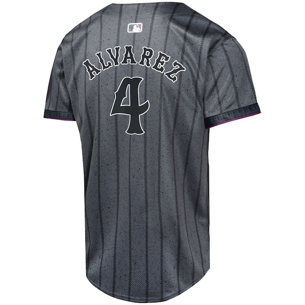 Francisco Alvarez New York Mets Nike Youth 2024 City Connect Limited Player Jersey - Graphite - Image 3