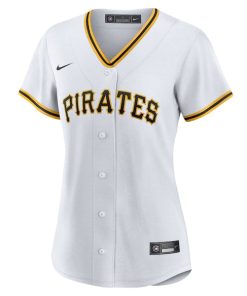 Alternative view of Paul Skenes Pittsburgh Pirates Nike Women's Home Replica Player Jersey - White