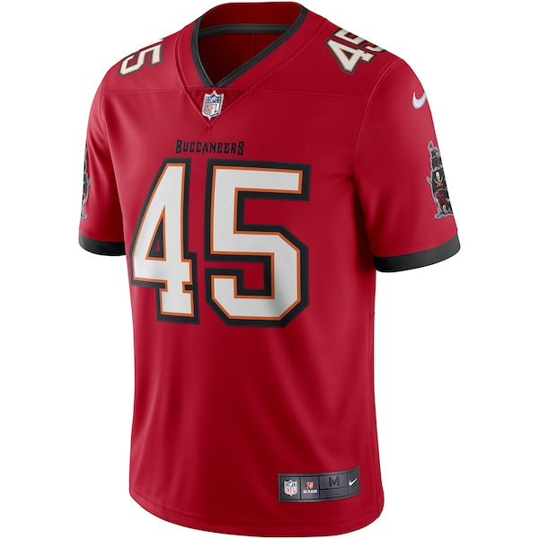 Devin White Tampa Bay Buccaneers Nike Vapor Limited Jersey - Red/Pewter - Image 3