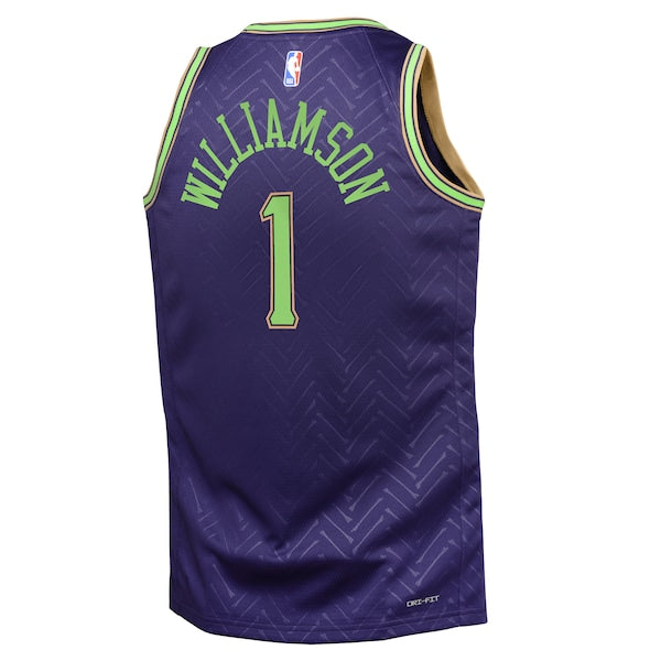 Zion Williamson New Orleans Pelicans Nike Youth 2024/25 Swingman Player Jersey - City Edition - Purple - Image 3