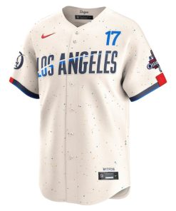 Alternative view of Shohei Ohtani Los Angeles Dodgers Nike 2024 World Series Champions City Connect Limited Player Jersey - Cream