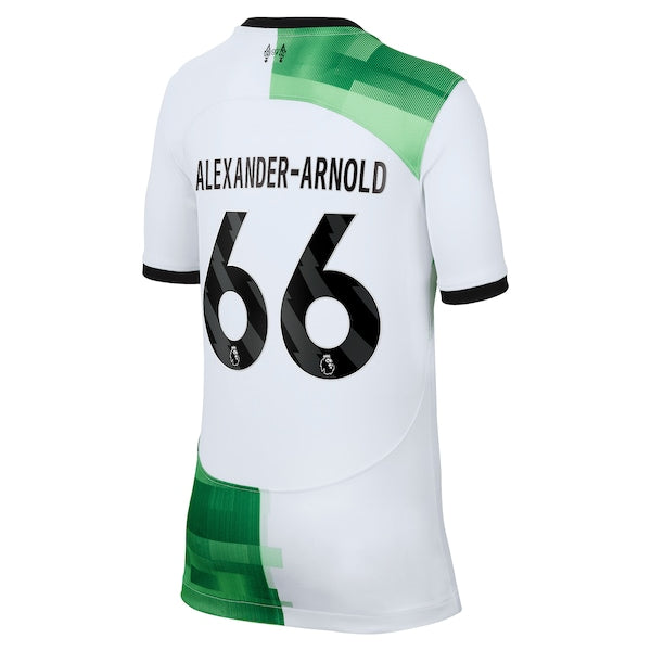 Trent Alexander-Arnold Liverpool Nike Youth 2023/24 Away Replica Player Jersey - White - Image 3