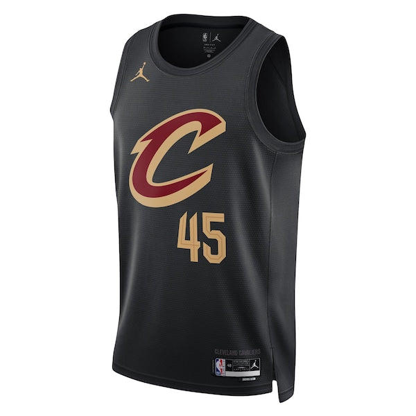 Donovan Mitchell Cleveland Cavaliers Jordan Brand Unisex Swingman Jersey - Statement Edition - Black - Image 2