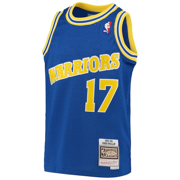 Chris Mullin Golden State Warriors Youth 1993/94 Hardwood Classics Swingman Jersey - Royal - Image 2