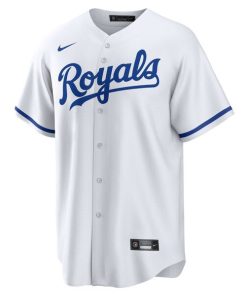 Alternative view of Mike Yastrzemski Kansas City Royals Nike Home Replica Jersey - White
