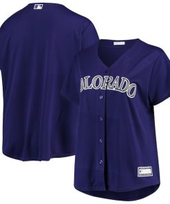 Colorado Rockies Women's Plus Size Alternate Replica Team Jersey - Purple