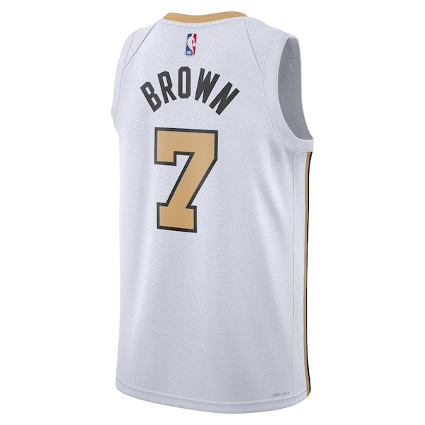 Jaylen Brown Boston Celtics Nike Unisex 2025/26 Swingman Jersey - White - City Edition - Image 3