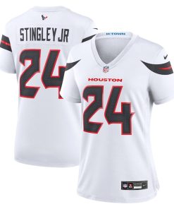 Alternative view of Derek Stingley Jr. Houston Texans Nike Women's Game Jersey - White