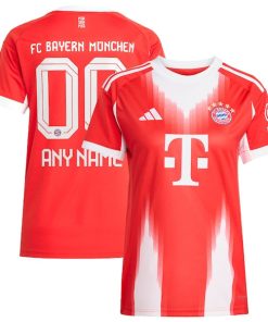 Bayern Munich adidas Women's 2025/26 Home Replica Custom Jersey - Red