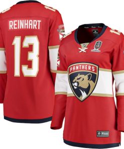 Sam Reinhart Florida Panthers Women's 2025 Stanley Cup Champions Breakaway Jersey - Red