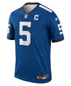 Alternative view of Anthony Richardson Sr. Indianapolis Colts Nike Alternate Indiana Nights Legend Jersey - Royal