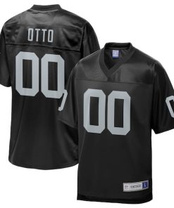 Jim Otto Oakland Raiders NFL Pro Line Retired Player Replica Jersey - Black/White