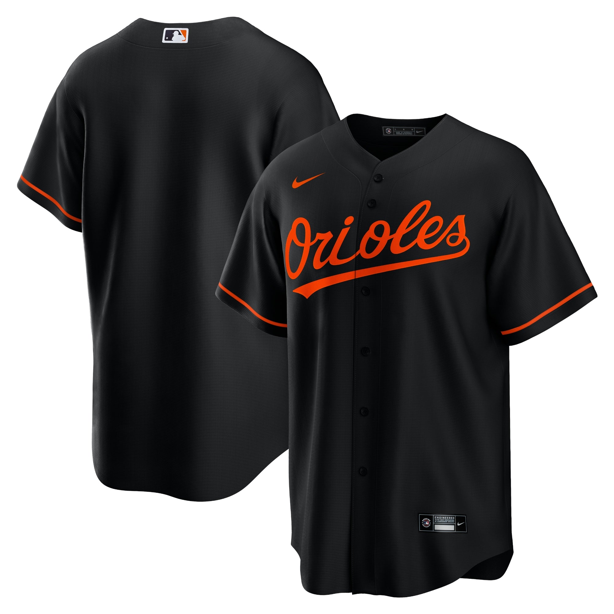 Baltimore Orioles Nike Road Replica Team Jersey - Gray/White/Black - Image 7