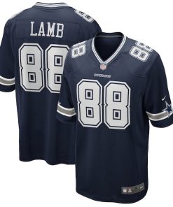 Alternative view of CeeDee Lamb Dallas Cowboys Nike Game Jersey - Navy/White