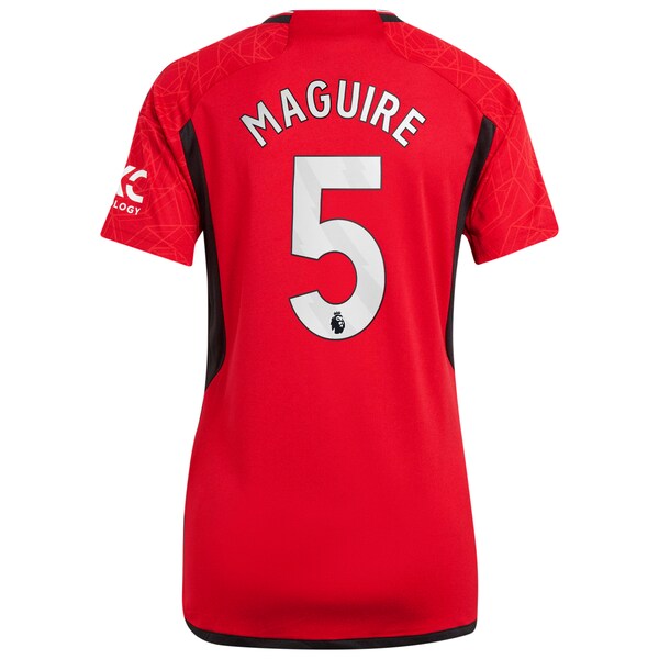 Harry Maguire Manchester United adidas Women's 2023/24 Home Replica Player Jersey - Red/Green - Image 4