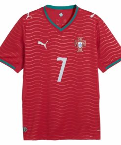 Alternative view of Cristiano Ronaldo Portugal National Team Puma 2026 Youth Home Replica Jersey - Red