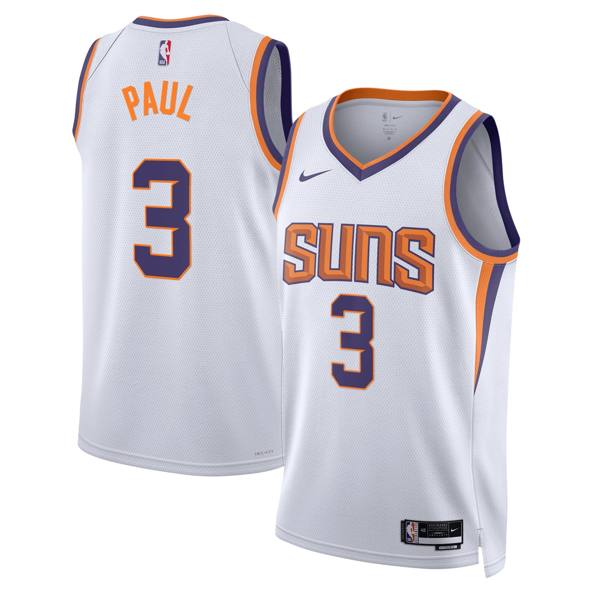 Chris Paul Phoenix Suns Nike Unisex Swingman Jersey - Icon Edition - Purple/White - Image 5