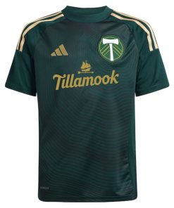 Alternative view of Santiago Moreno Portland Timbers adidas Youth 2025 Forever Green & Gold Replica Player Jersey - Green