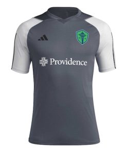 Alternative view of Seattle Sounders FC adidas 2024 AEROREADY Training Jersey - Gray