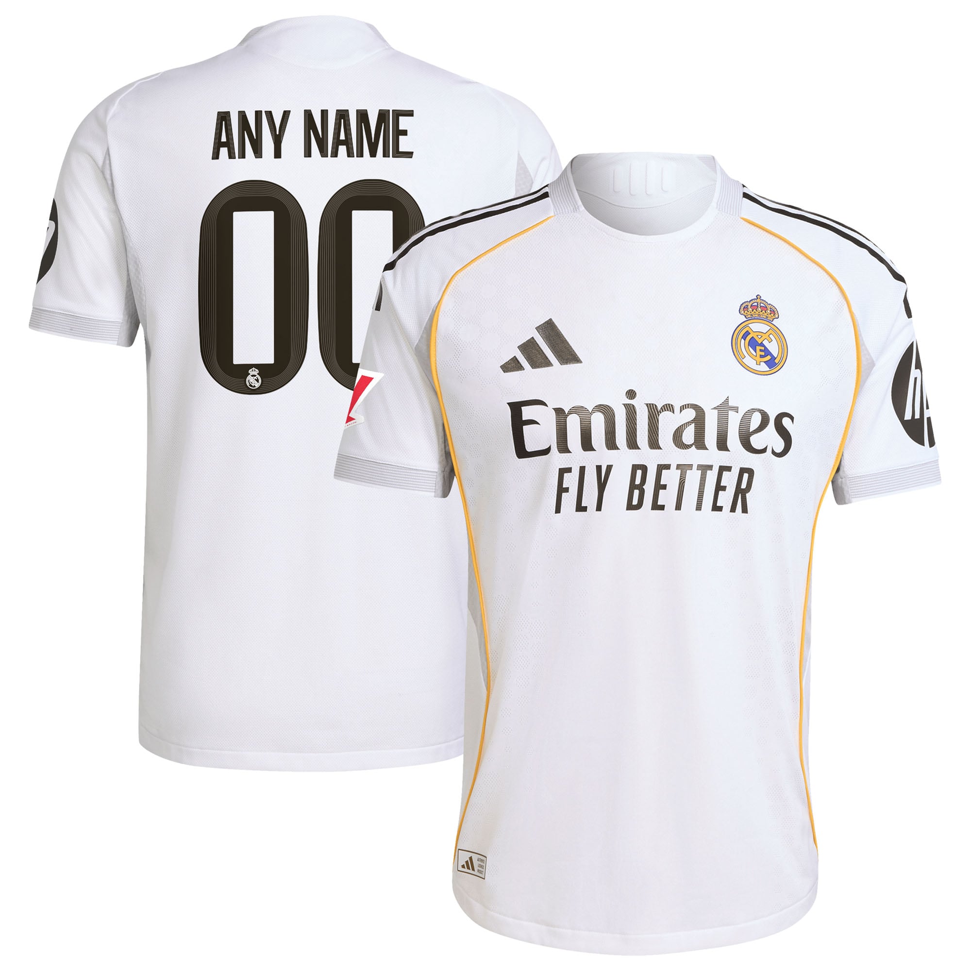 Los Merengues adidas 2025/26 Away Authentic Custom Jersey - Blue/White - Image 6