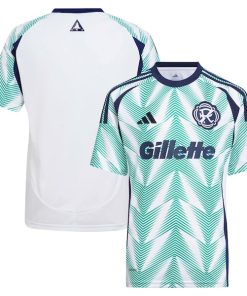 Alternative view of New England Revolution adidas Youth 2025 Eastern White Pine x Flag of New England Replica Jersey - White
