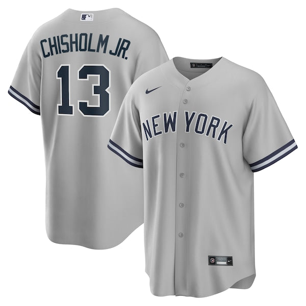 Jazz Chisholm Jr. New York Yankees Nike Road Replica Player Jersey - Gray - Image 2