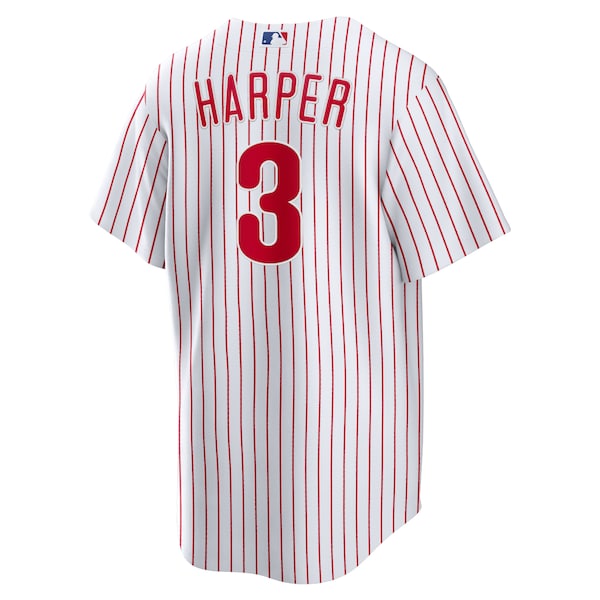 Bryce Harper Philadelphia Phillies Nike Home Replica Player Name Jersey - White/Cream/Red - Image 6