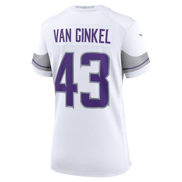Andrew Van Ginkel Minnesota Vikings Nike Women's Alternate Game Jersey - White/Purple - Image 4