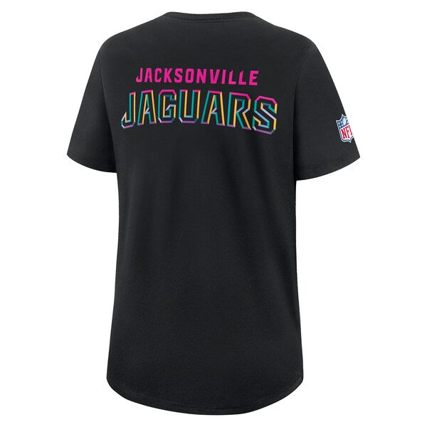 Jacksonville Jaguars Nike Women's 2025 NFL Crucial Catch Tri-Blend Dri-FIT T-Shirt - Black - Image 3