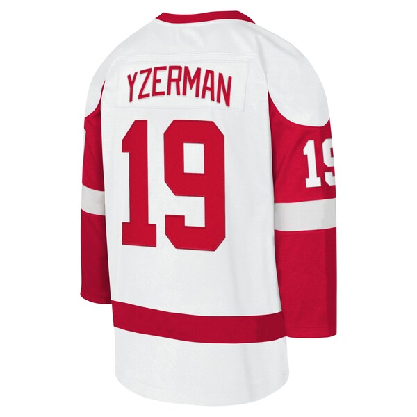 Steve Yzerman Detroit Red Wings Youth 1983-84 Blue Line Player Jersey - White - Image 3