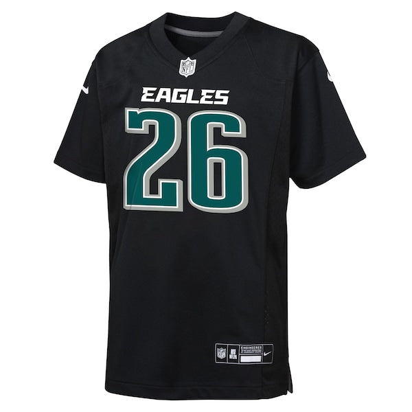 Saquon Barkley Philadelphia Eagles Nike Youth Fashion Game Jersey - Carbon Black - Image 2