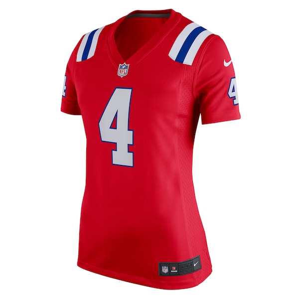 Bailey Zappe New England Patriots Nike Women's Alternate Game Player Jersey - Red/Navy/White - Image 3