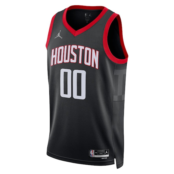 Houston Rockets Jordan Brand Unisex 2022/23 Swingman Custom Jersey - Statement Edition - Black - Image 2