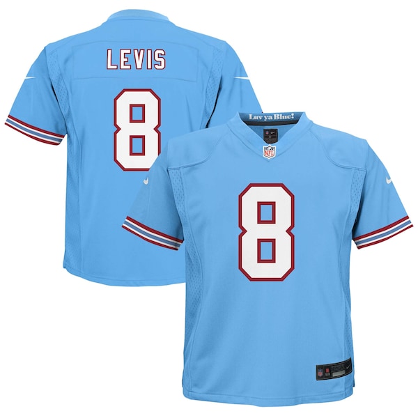 Will Levis Tennessee Titans Nike Toddler Alternate Oilers Throwback Game Jersey - Light Blue/Navy - Image 2
