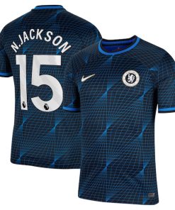Nicolas Jackson Chelsea Nike 2023/24 Away Stadium Replica Player Jersey - Navy/Blue/Mint
