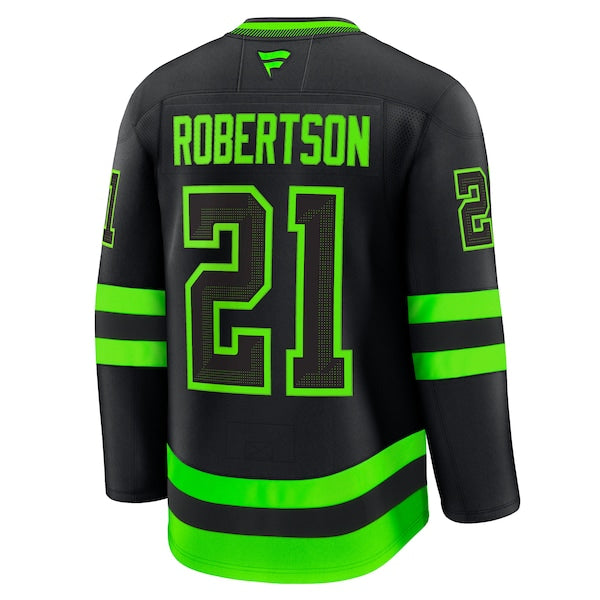 Jason Robertson Dallas Stars Alternate Premium Jersey - Black/Kelly Green - Image 4