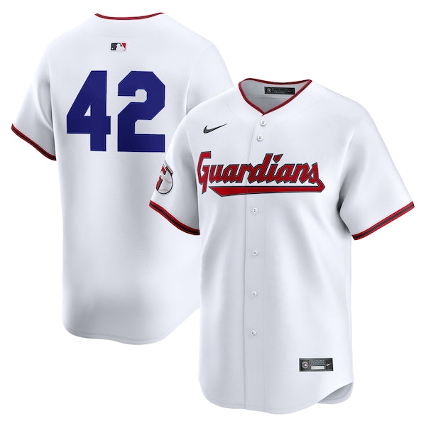Cleveland Guardians Nike Home 2025 Jackie Robinson Day Limited Jersey?ยจC White
