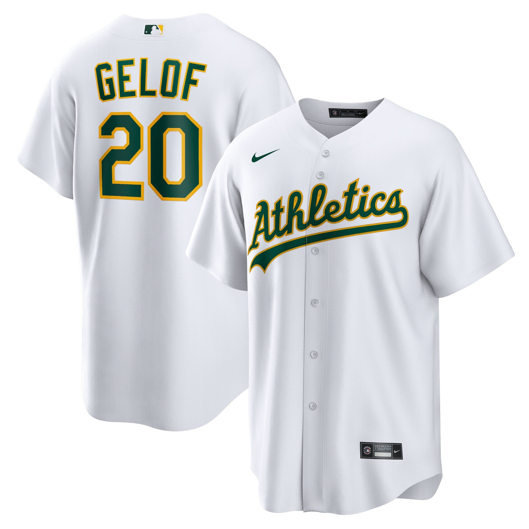 Zack Gelof Oakland Athletics Nike Alternate Replica Jersey - Kelly Green/White - Image 5