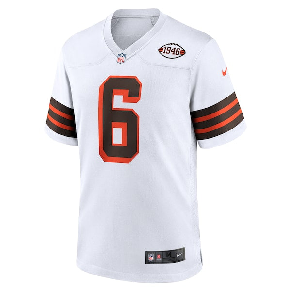 Baker Mayfield Cleveland Browns Nike 1946 Collection Alternate Game Jersey - White/Brown - Image 3
