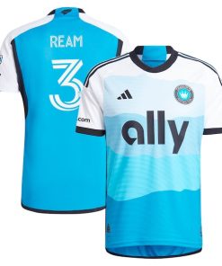 Tim Ream Charlotte FC adidas 2024 The Carolina Kit: Explore Authentic Player Jersey - Blue