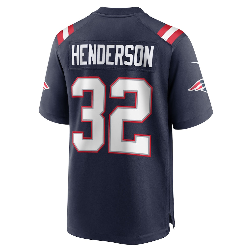 TreVeyon Henderson New England Patriots Nike 2025 NFL Draft Game Jersey - Navy - Image 3