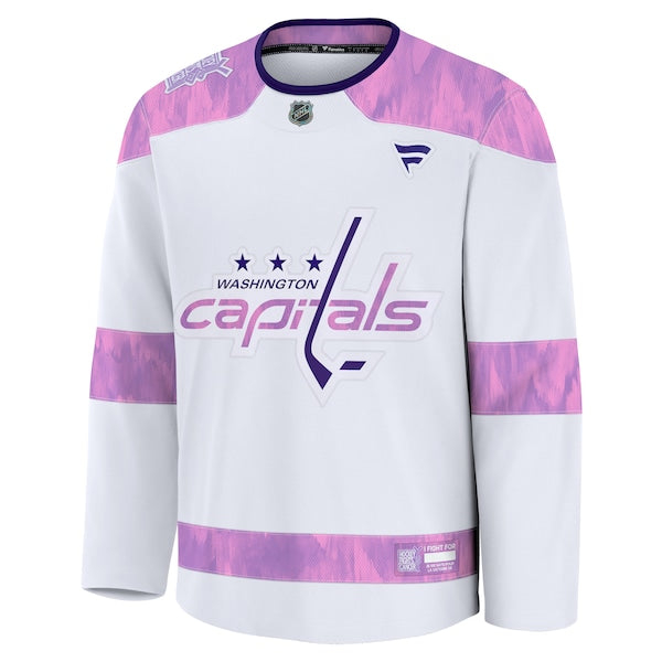 Washington Capitals 2024 Hockey Fights Cancer Practice Jersey - White - Image 2