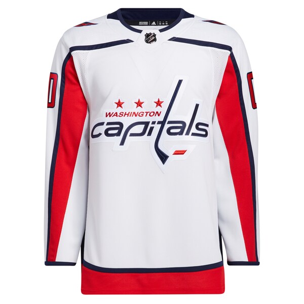 Washington Capitals adidas Away Primegreen Authentic Custom Jersey - White - Image 2