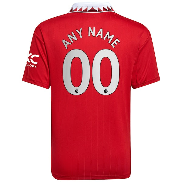 Manchester United adidas Youth 2022/23 Home Replica Custom Jersey - Red - Image 3